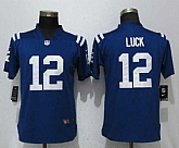 Women Nike Colts 12 Andrew Luck Blue Vapor Untouchable Limited Jersey,baseball caps,new era cap wholesale,wholesale hats